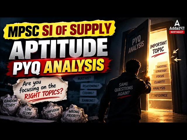 Meghalaya MPSC SI Maths | MPSC SI of Supply Maths PYQ Analysis & Strategy