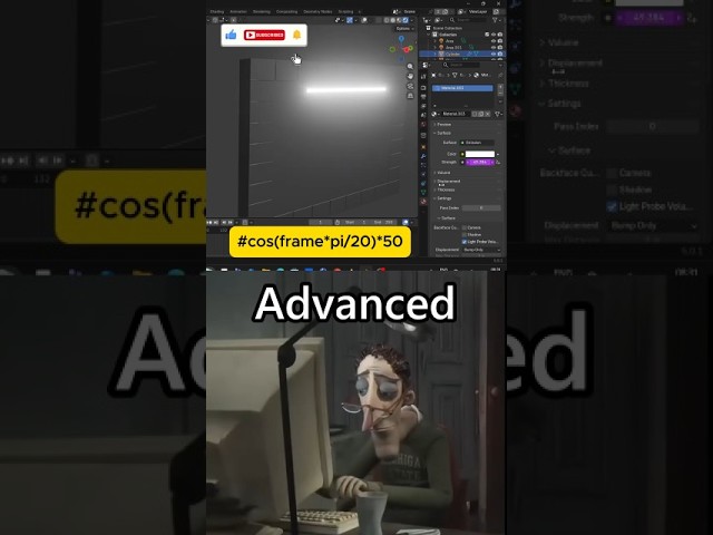 Beginners vs Advanced: Blender Blinking Lights #blender #b3d