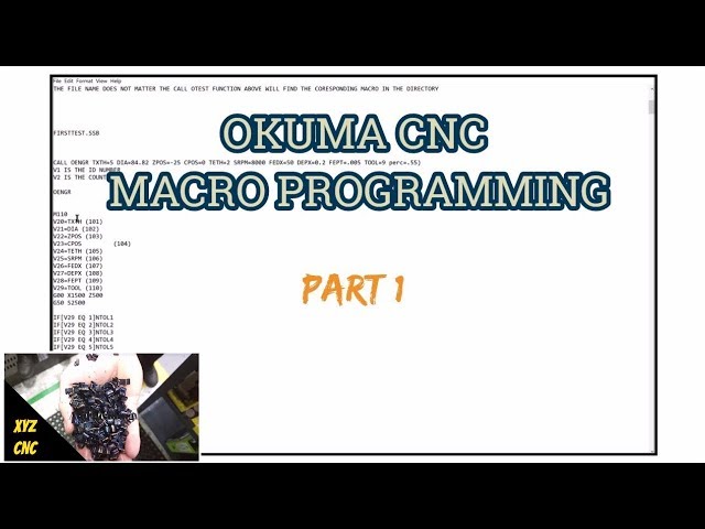 macro programming on an Okuma CNC