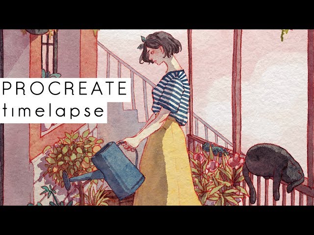 HOME GARDEN - Procreate timelapse