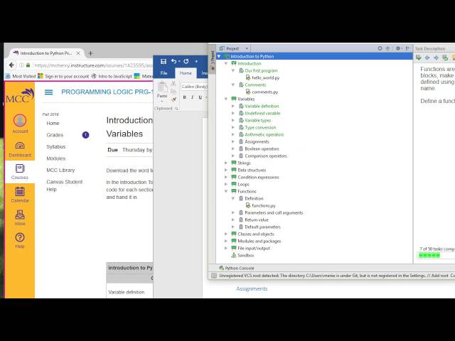 Submitting the pycharm practice programs