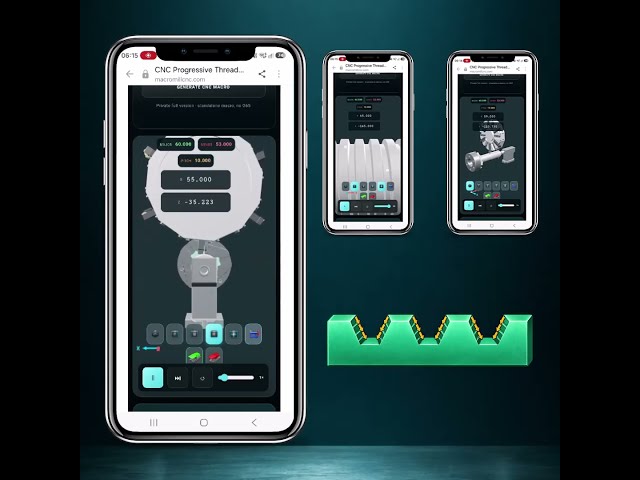 CNC Progressive Thread Generator Simulator G Code and Macro Generator