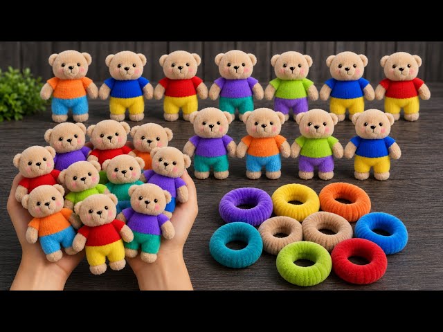 I Can't Believe I Made These Adorable Teddy Bears Using Just Hair Ties! 🧸 Best DIY Idea