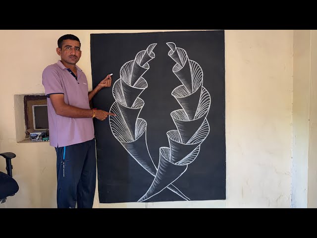 Easy round 3d flower drawing tutorial || 🎨 #3dflowerart #flowerdrawing #art 