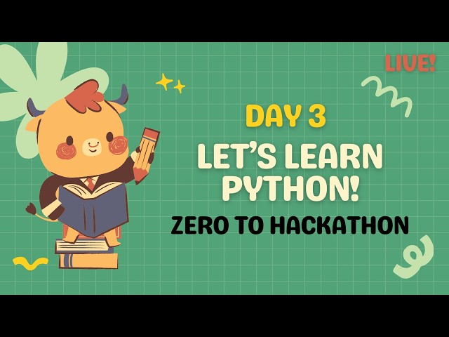 Zero to Hackathon: Day 3 (String Methods in Python) | Study with me