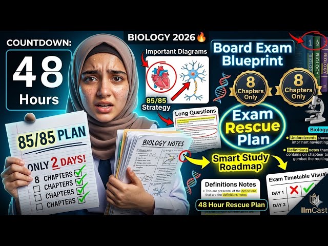 11th Biology 2026 Last 2 Days Plan 🔥 | Score 85/85 With Only 8 Chapters