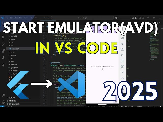 Start Android Emulator(AVD) Directly from  VS Code [2025] | Android App in VS Code