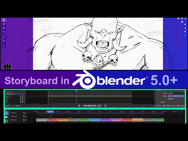 Blender Grease Pencil - Awesome NEW Storyboarding Workflow