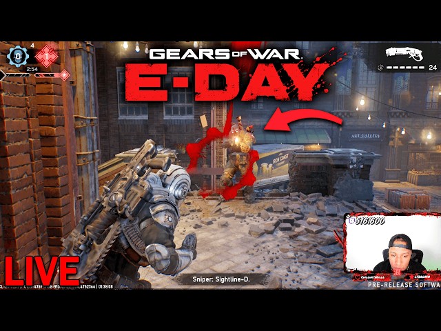Gears of War E-Day 🔴LIVE🔴 #1 Player First Impressions | BEST MOVEMENT | 100 WINSTREAK