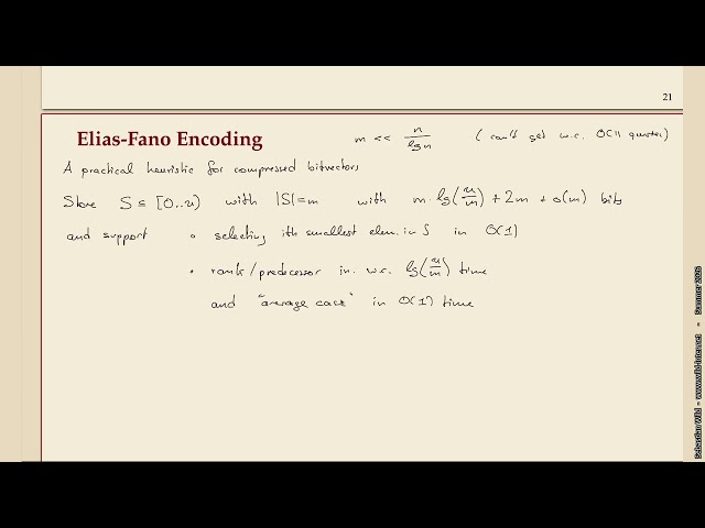 Advanced Data Structures (Summer 2026) - 06-6 MMPHF & Elias-Fano