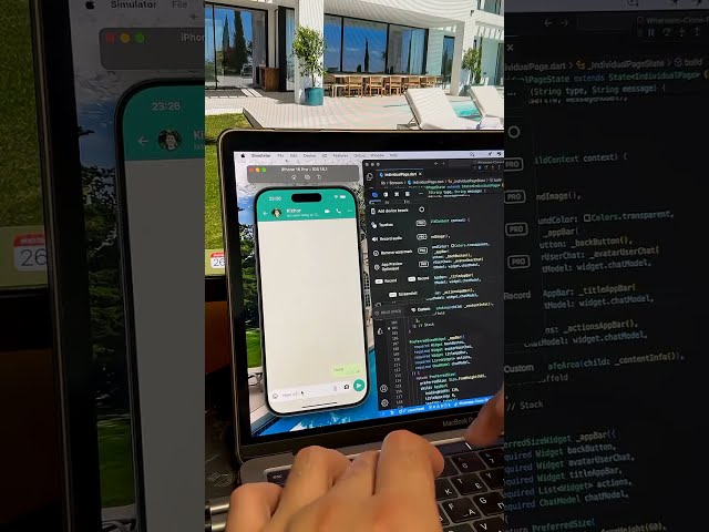 Flutter code using create whatsapp app update 🤯✨UI#Flutter#coding #shorts#youtubeshorts #tranding