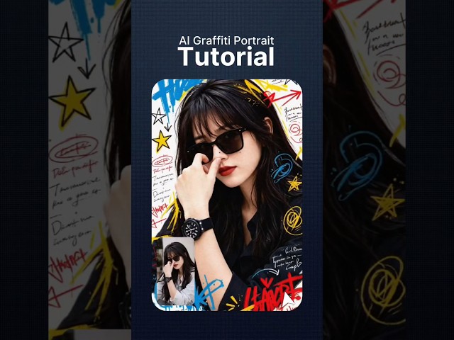 how to create AI Graffiti Portrait  photo #shorts #AI Graffiti Portrait Tutorial