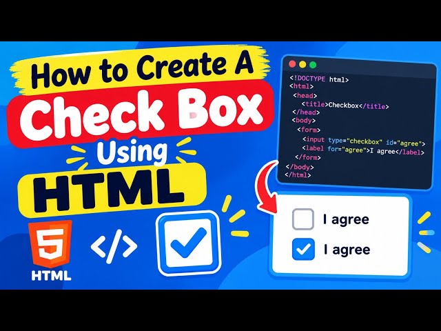 How to Create A Check Box Using HTML / Creating A Checkbox In HTML/ Coding Tutorial 