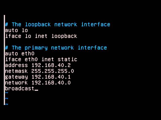 UBUNTU and static network address