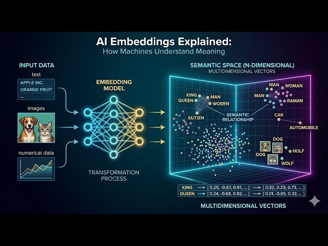 AI Embeddings Explained: How Machines Understand Meaning | PYPROVERSE