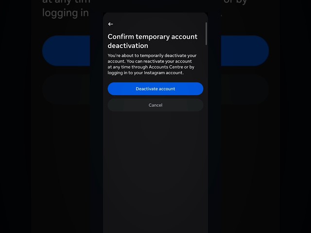 Instagram Account Deactivate Kaise Kare? | Full Process in 60 Sec 🔥#Shorts #instagram