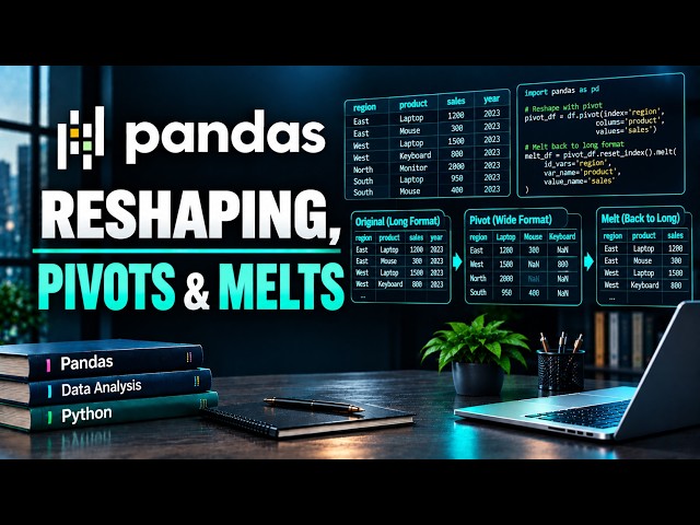 Pandas Reshaping, Pivots & Melts | Module 08: Pivot Tables, Unstack & Crosstabs