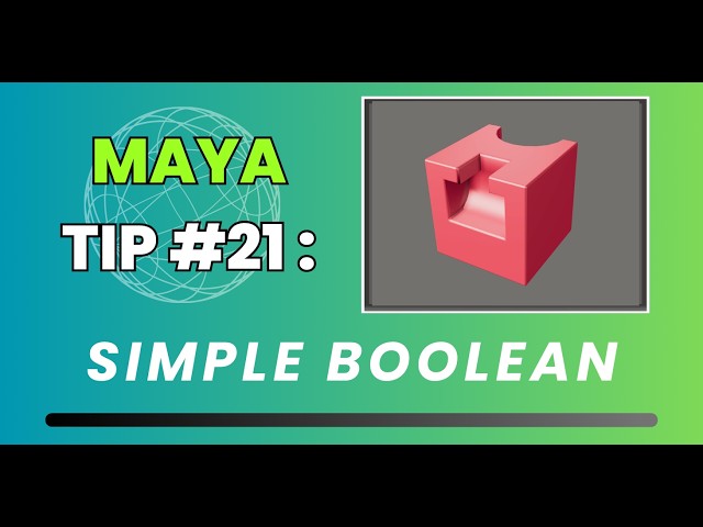Maya Quick Tip #21: Simple Boolean