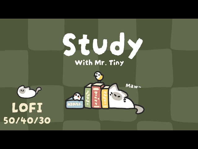 2 Hour Pomodoro Tiny Method (50/40/30) | Chill Lofi Focus Timer with Mr. Tiny and visitor