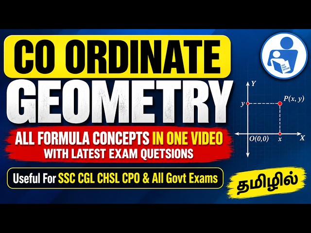 Co Ordinate Geometry | All Formula & Concepts | CGL CHSL CPO & All Govt Exams | SSC Maths In Tamil