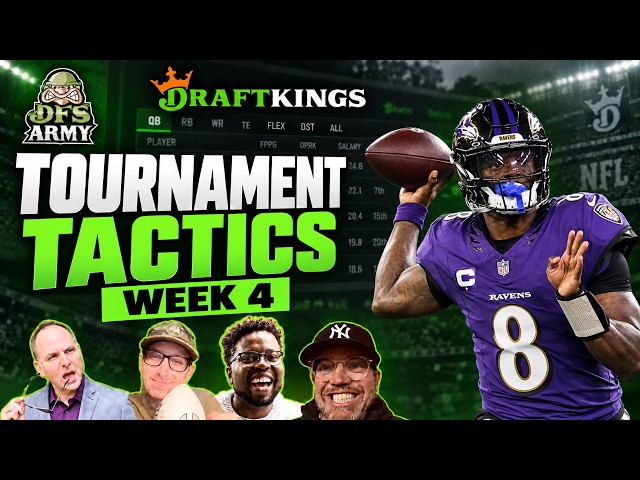 NFL Week 4 DraftKings and FanDuel DFS Strategy and Picks | Tournament Tactics