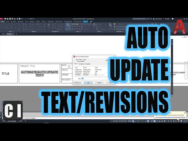 Easy AutoCAD Trick to Automate Layout Text! Auto Update Revisions, Titles & more on all Sheets