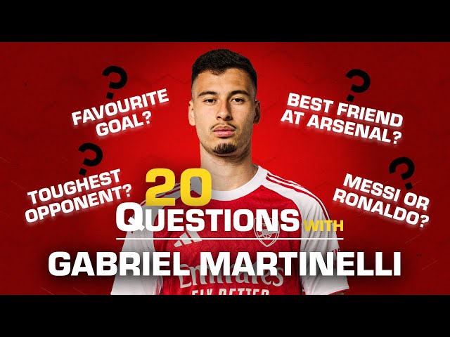 20 Questions with Gabriel Martinelli! Messi vs. Ronaldo, favourite Arsenal goal & more! 😂 | ESPN FC