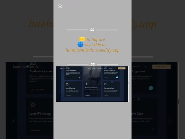 "Most dental websites are boring — so I built one that looks like a luxury brand."