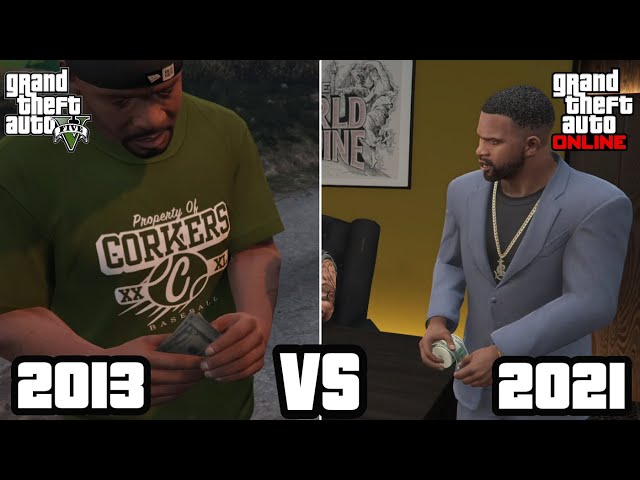 Franklin gives Lamar Money 2013 vs 2021 | GTA Online