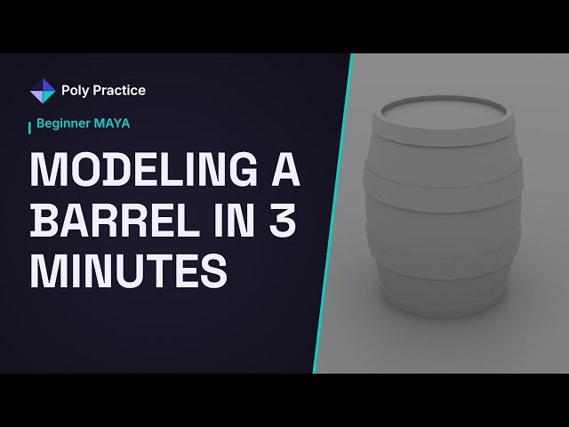 Beginner MAYA - Modeling a Barrel in 3 minutes