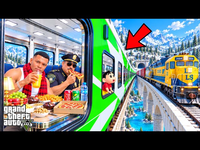 Franklin and Shinchan Invited By Police for Train Journey TO Noth YANKTON in GTA V