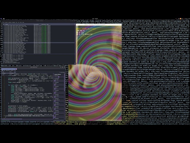 ACMX - Flatpak Update with Updated Code Editor with Auto-reload. #creativecoding  #code #glsl