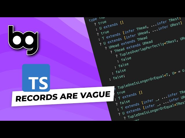 🤷🏼‍♂️ typescript records are vague