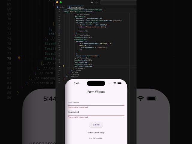 Flutter Form Widget #flutter