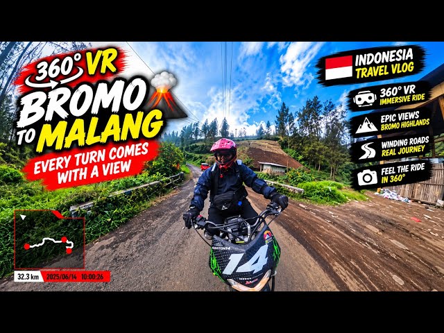 [43] 360° VR Bromo Journey 2026 | Bromo to Malang 🌋🏍️ | Every Turn Comes With a View | Immersive