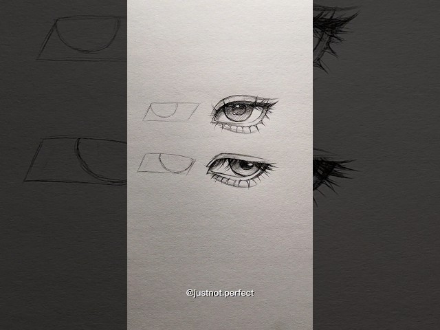 How to draw eyes ✨ #drawing #art #sketch #tutorial #howtodraw #anime #shorts #trend