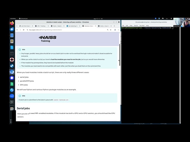 Lecture 5: Using modules (Lmod) in batch scripts (Slurm)