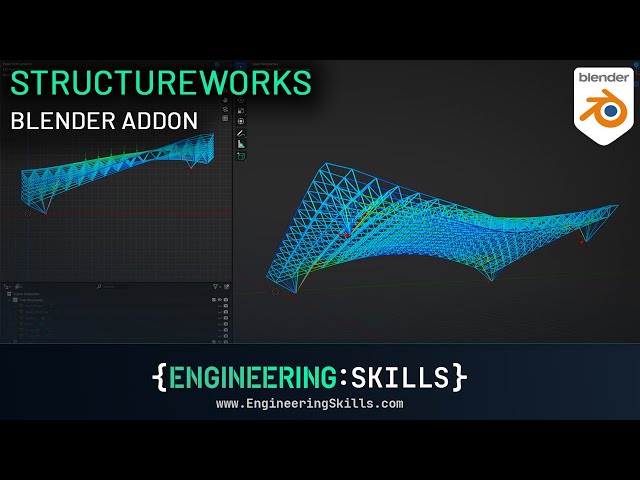 StructureWorks Structural Analysis Blender Addon | Installation and Basic Usage