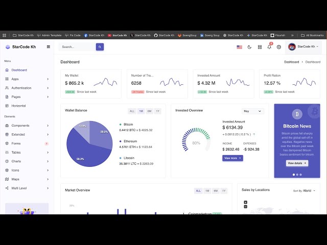 Live Demo: Bootstrap 5 Admin Template with Dark Mode & Charts