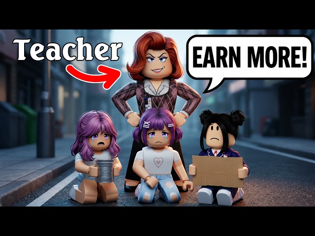 The teacher asked us to earn money for her! | Violet Roblox TV