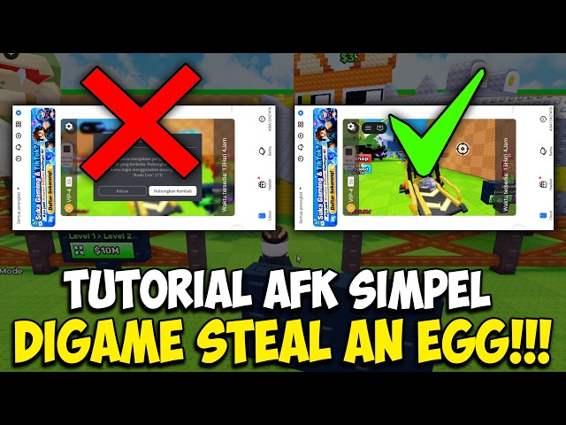Tutorial Afk Paling Simpel Di Game Steal An Egg Roblox !!!