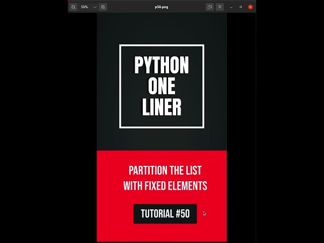 Python one-liners #50 - Partition the list with fixed elements