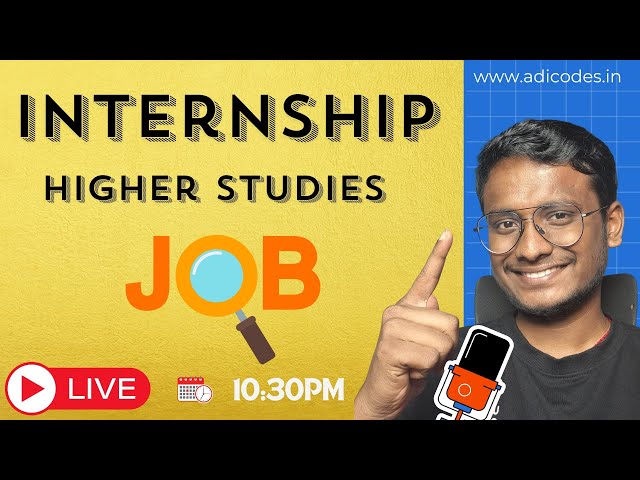 Career Confusion Over? Jobs, Internships, or Higher Studies in 2026 ? (Live Guidance)