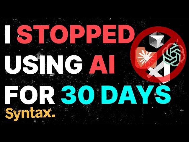 No AI Coding For 30 Days