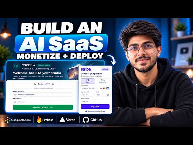 Build $10000 AI SaaS with Google AI Studio + Firebase for free | No code