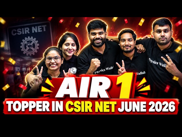 🔴 URGENT LIVE: CSIR NET June 2026 AIR 1 Topper 🎉