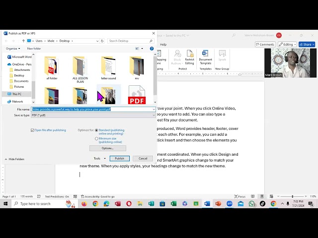 How to convert Word to PDF Document