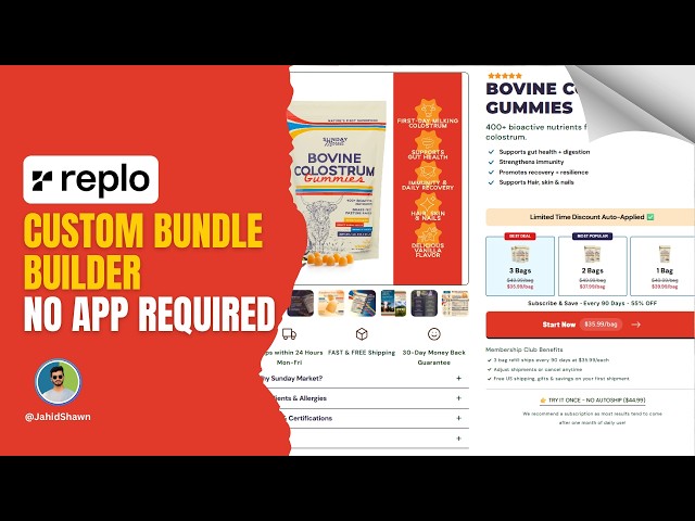 Built a Shopify Product Bundle Section in Replo (No Bundle App Needed)