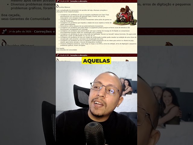 UPDATE 21/07/2026 - CORREÇÕES E ALTERAÇÕES DE HOJE 🔥