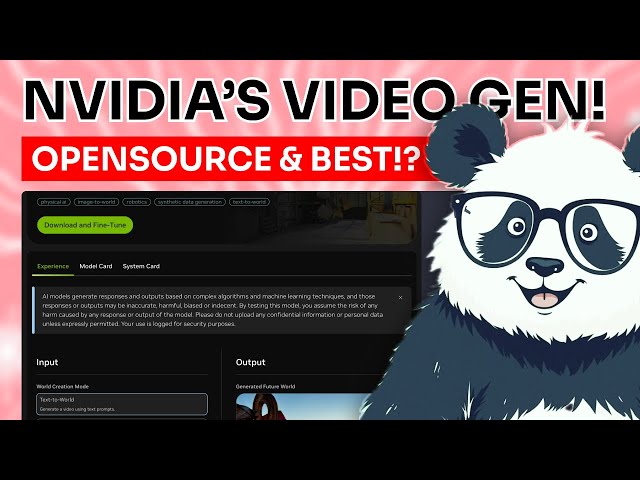 This NEW Video Gen Model by NVIDIA is PRETTY COOL!